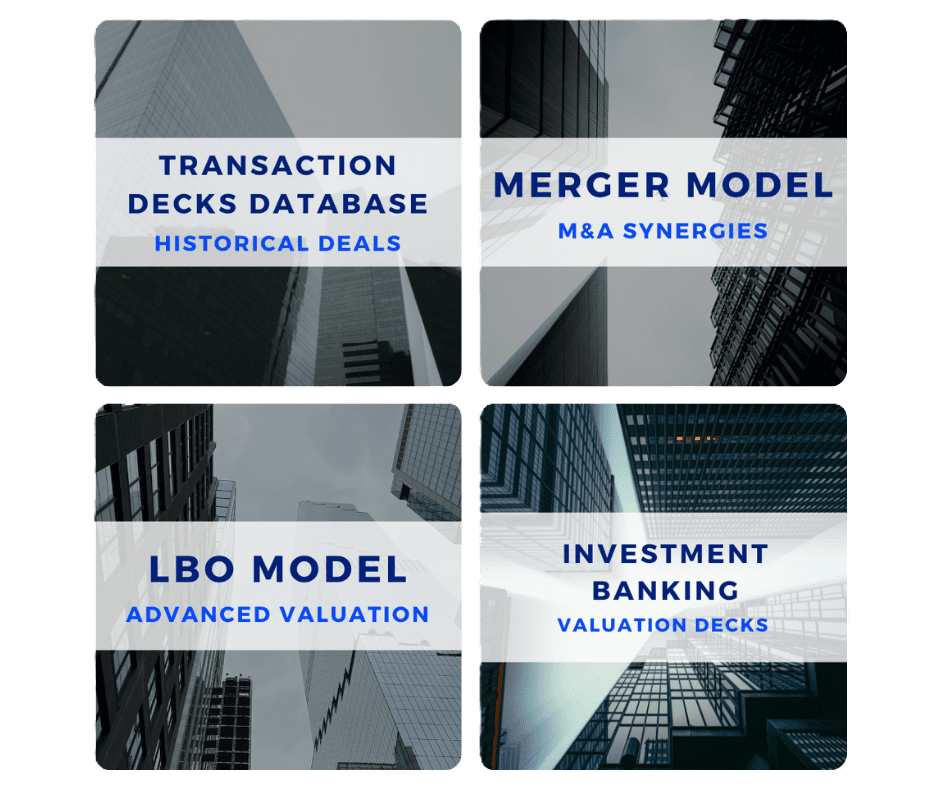 Transaction Decks Database Merger Model LBO Model Invesment Banking
